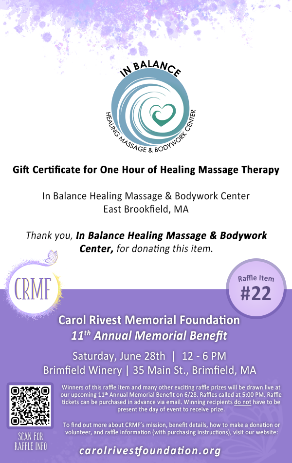 gift certificate for one hour of healing massage therapy