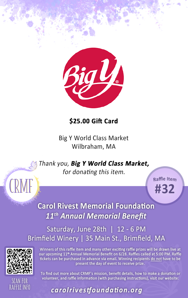 Big Y Gift Certificate Raffle Prize