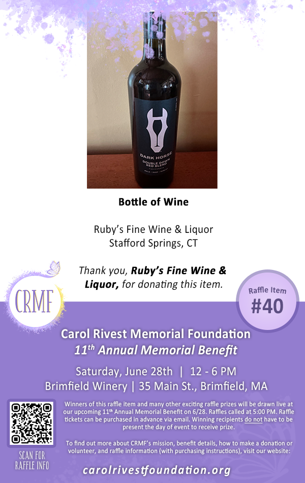 Bottle of Wine Raffle Prize