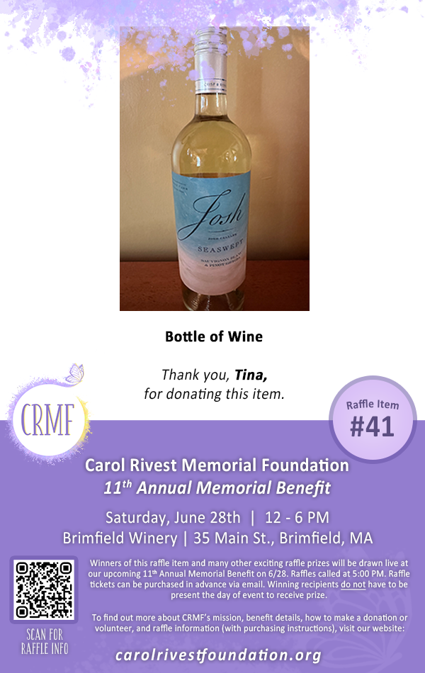 Bottle of Wine Raffle Prize