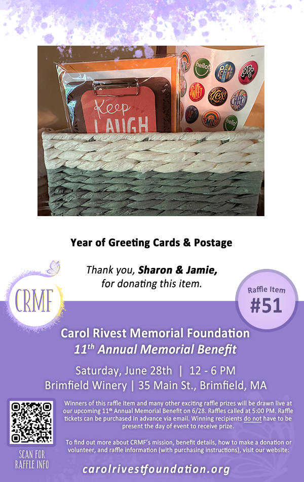 51 - Year of Greeting Cards & Postage Raffle Prize